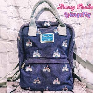 Disney Parks x loungefly Disneyland sleeping beauty castle canvas day backpack